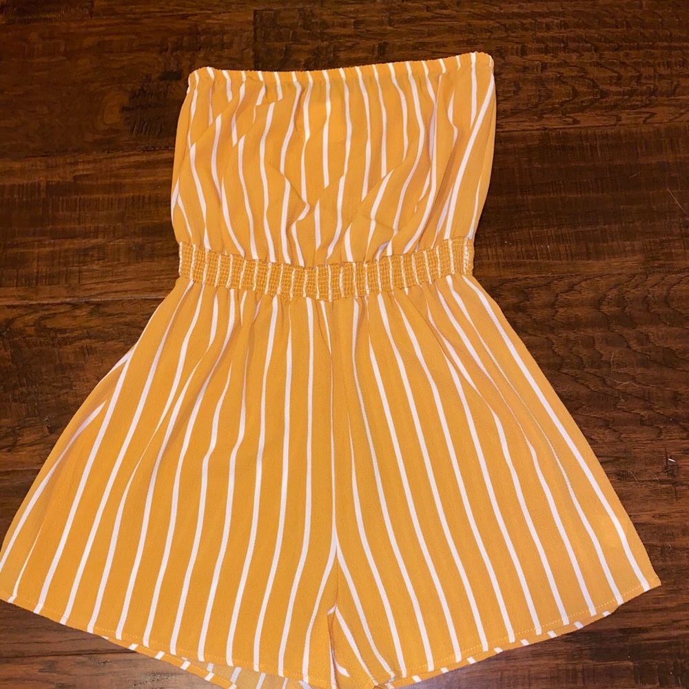 New Yellow/Gold Striped Romper